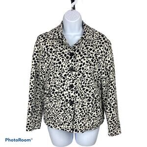 Jeff Gallano Leopard Print Blazer Sz T1 or US 2-4